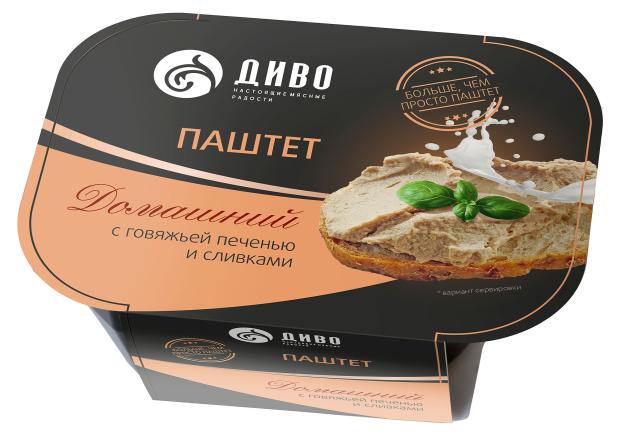 

Паштет Диво Домашний с говяжьей печенью и сливками, 150 г