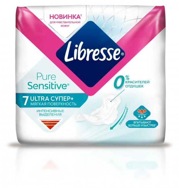 

Прокладки гигиенические Libresse Ultra Pure Sensitive Супер, 7 шт