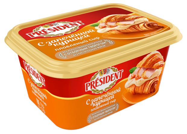 

Сыр плавленый с запеченной курицей President БЗМЖ, 400 г
