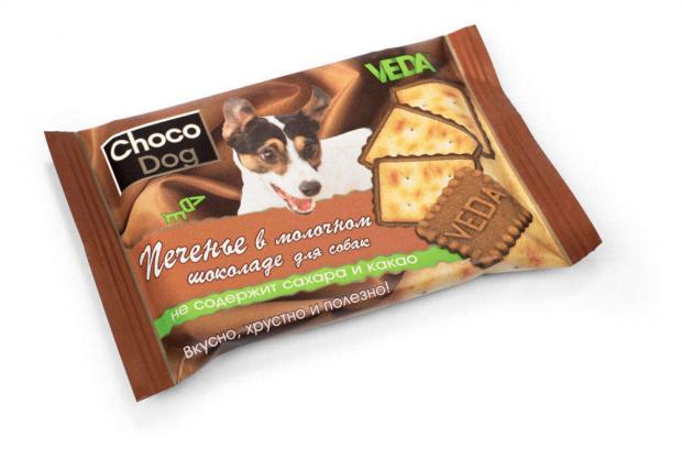 

Лакомство для собак VEDA Choco Dog Печенье в молочном шоколаде, 30 г