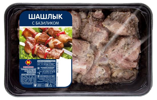

Шашлык из свинины Останкино с базиликом (1,5 - 2,1 кг), 1 упаковка ~ 1,8 кг