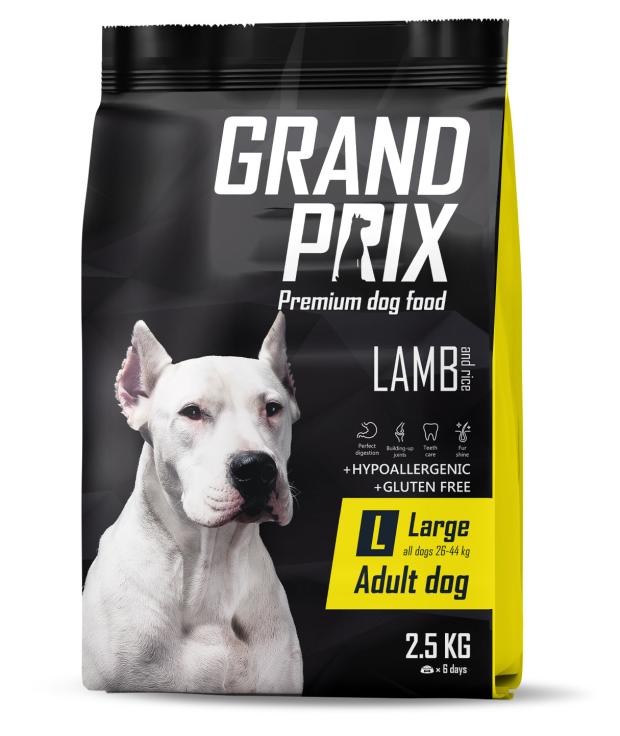 Корм для собак Grand prix Large ягненок, 2,5 кг