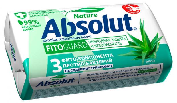 Мыло туалетное Absolut FitoGuard Алоэ антибактериальное, 90 г