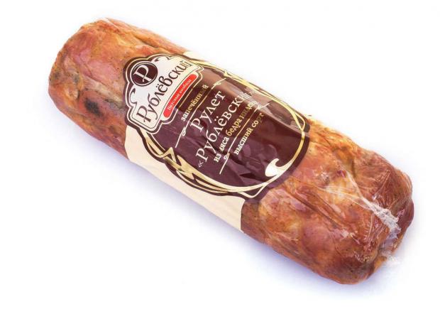 Рулет Рублевский из мяса бедра индейки запеченный (0,2-0,5 кг) , 1 упаковка ~ 0,25 кг