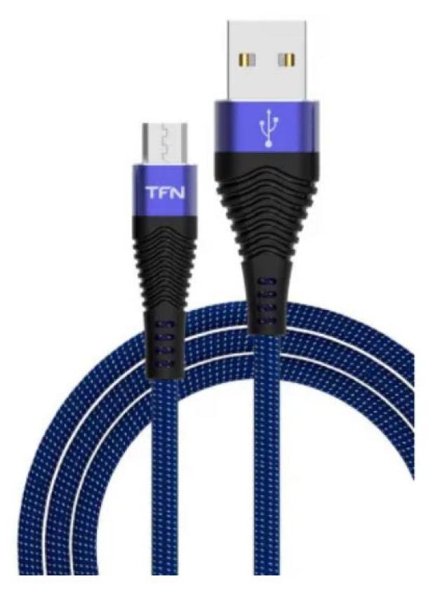 Кабель TFN USB Micro USB синий, 1 м
