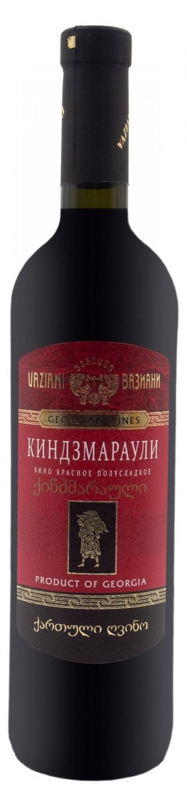 Вино Вазиани Киндзмараули красное полусладкое Грузия, 0,75 л игристое вино badagoni maestro saperavi красное полусладкое грузия 0 75 л