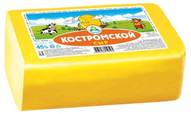 Сыр полутвердый Кезский сырзавод Костромской 45% БЗМЖ, вес