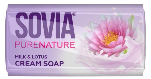 

Мыло твердое Sovia Milk and lotus молочное с ароматом лотоса, 90 г
