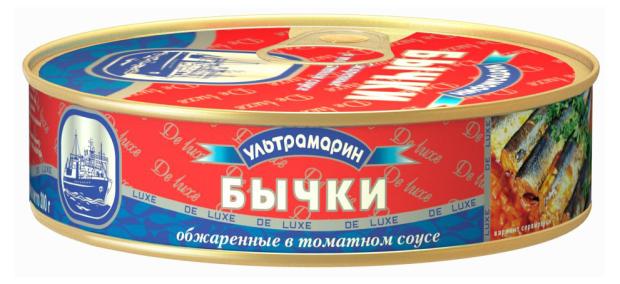 

Бычки Ультрамарин обжаренные в томатном соусе, 240 г
