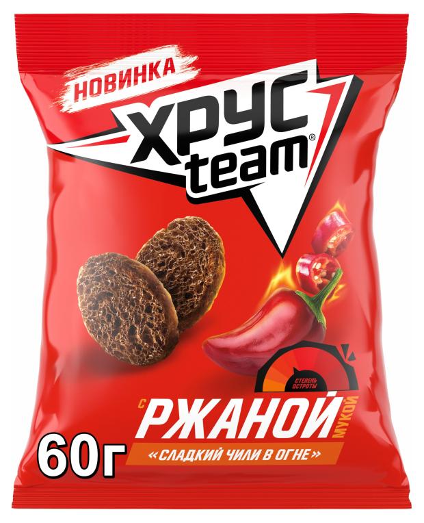 

Сухарики Хрусteam ражаные сладкий чили, 60 г
