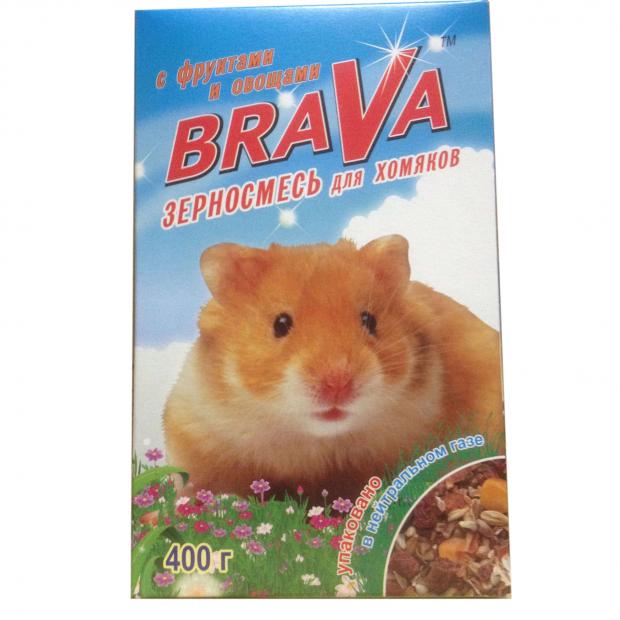 

Корм для хомяков Brava зерносмесь с фруктами и овощами, 400 г