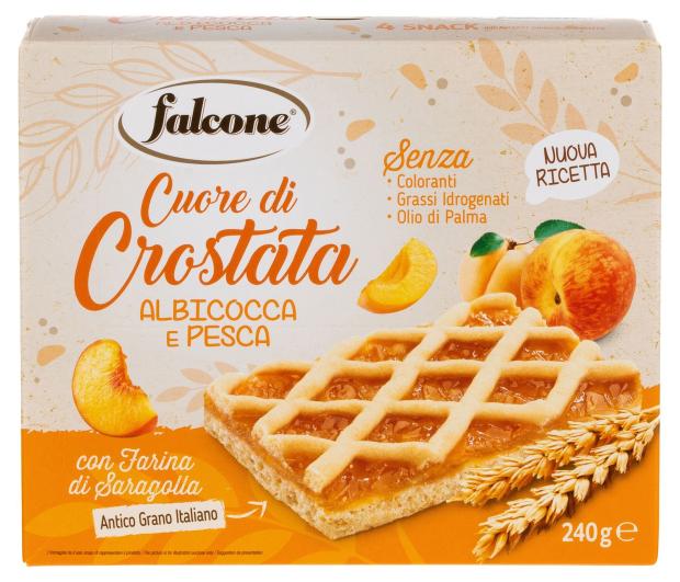 

Пирог-кростата falcone с абрикосовым и персиковым джемом, 240 г