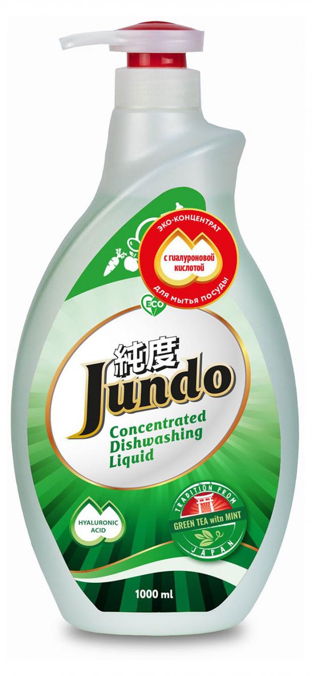 Гель для мытья посуды Jundo Green tea with Mint, 1 л гель для мытья посуды jundo green tea with mint 800 мл