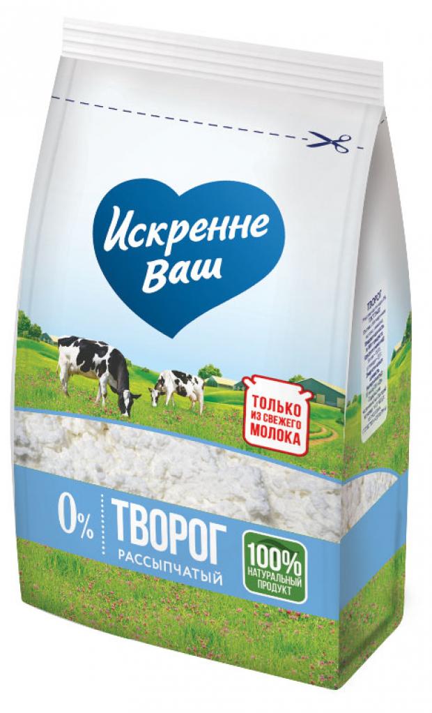 Творог Искренне Ваш рассыпчатый 0% БЗМЖ, 500 г творог рассыпчатый искренне ваш 5% бзмж 500 г