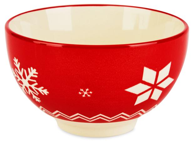 

Миска Снежинка красная, 11 см