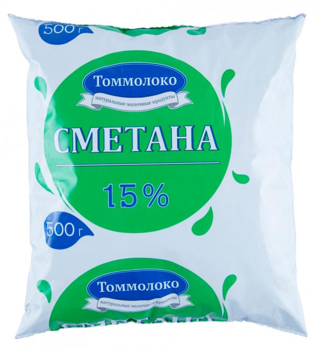 Сметана Томмолоко 15% БЗМЖ, 500 г