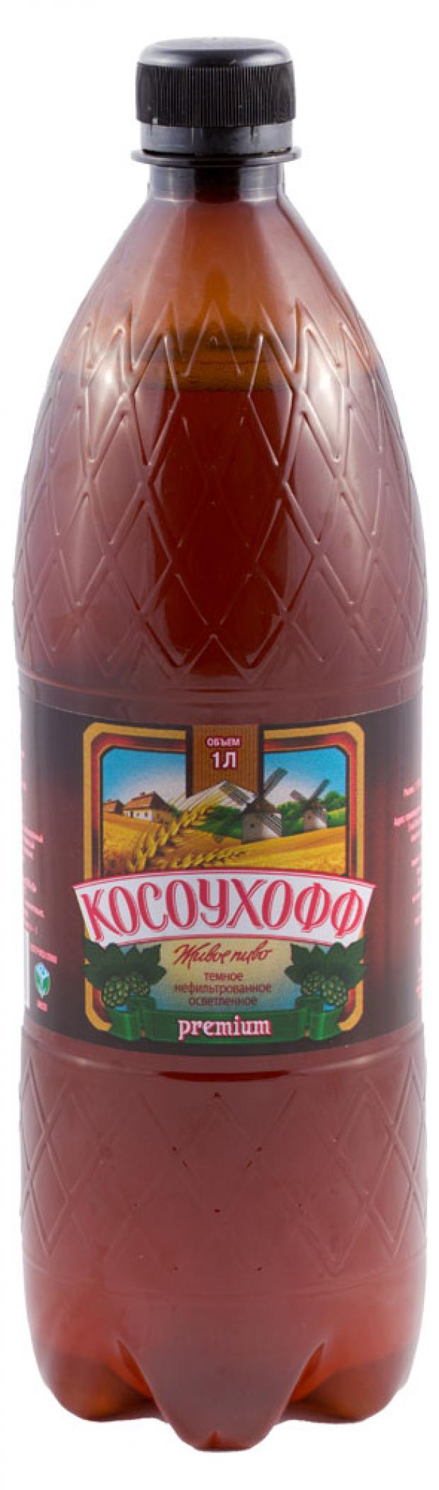 

Пиво Косоухофф Premium темное нефильтрованное 4,4%, 1 л
