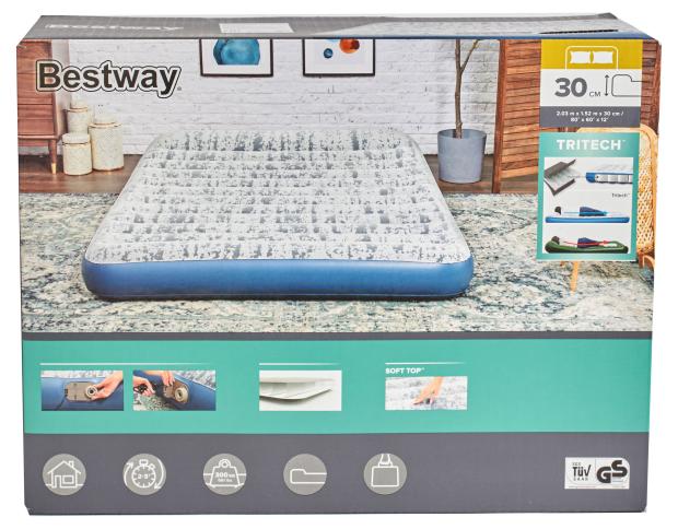 

Матрас надувной BESTWAY 1,5-спальный, 203х152х30 см