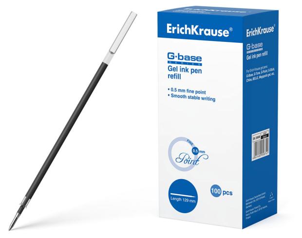 

Стержень гелевый ErichKrause Standard 129 мм 0,5 мм черный