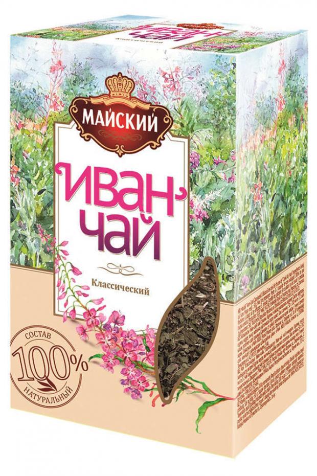 Травяной напиток Майский Иван-чай листовой, 50 г чайный напиток майский 75г иван чай с зелёным чаем мелисой и мятой