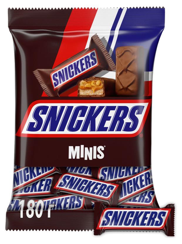 Шоколадный батончик Snickers Minis, 180 г