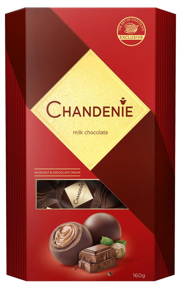 

Конфеты из молочного шоколада Chandenie микс 2х вкусов начинка из молочного шоколада и ореховая начинка, 160 г
