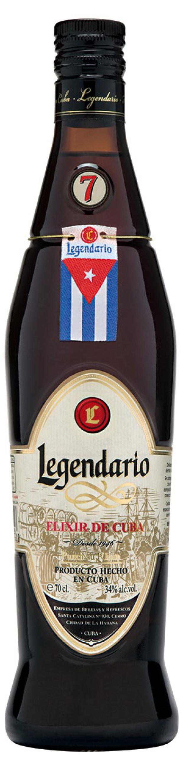 Ром Legendario Elixir De Cuba 34% Куба, 0,7 л