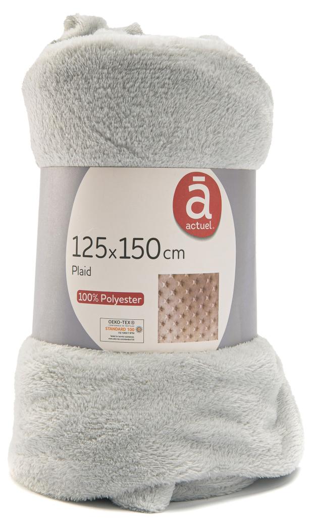 

Плед Actuel серый, 125х150 см