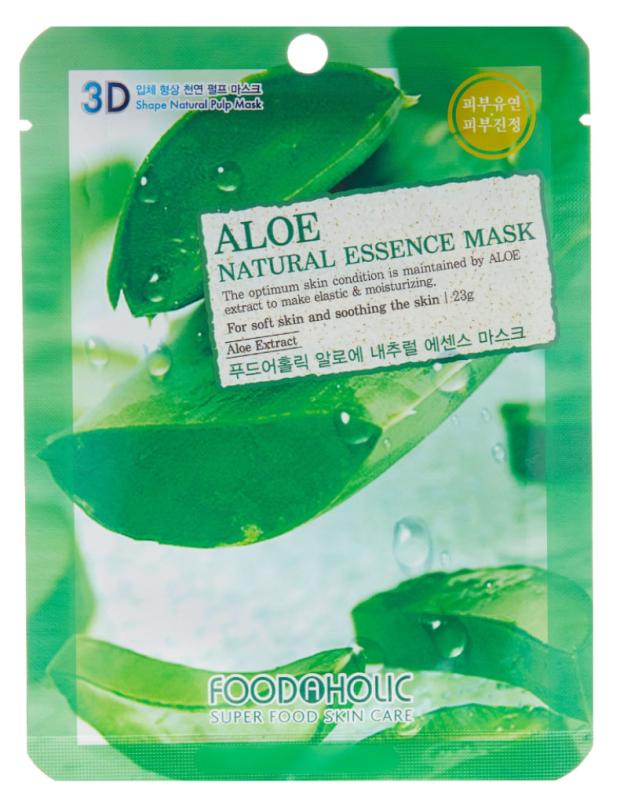 

Маска тканевая для лица FoodaHolic Natural Essence с экстрактом алое, 23 мл