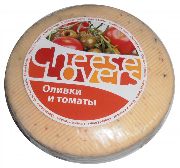 

Сыр полутвердый Cheese Lovers с оливками и томатом 50%, вес