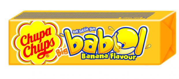 Резинка жевательная Chupa Chups Big Babol Банан, 21 г bubble gum big babol shakics banana