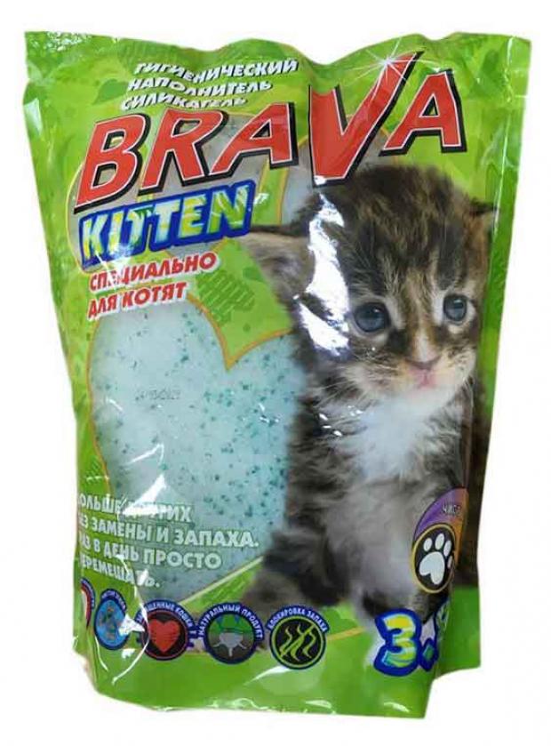 Наполнитель для кошачьего туалета Brava Kitten силикагелевый, 3,8 л