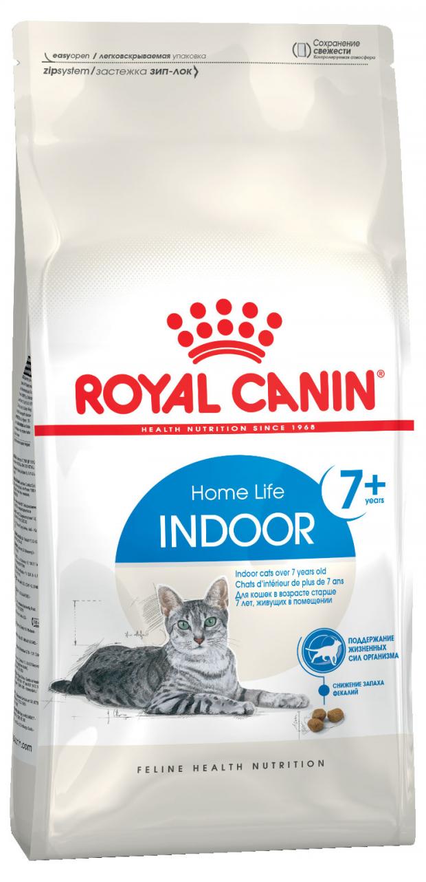 Сухой Сухой корм для кошек Royal Canin Indoor 7+ для домашних пород от 7 до 12 лет, 1,5 кг