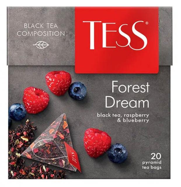 Чай черный Tess Forest Dream в пирамидках, 20 шт чай tess 100пак 1 8г санрайз черный