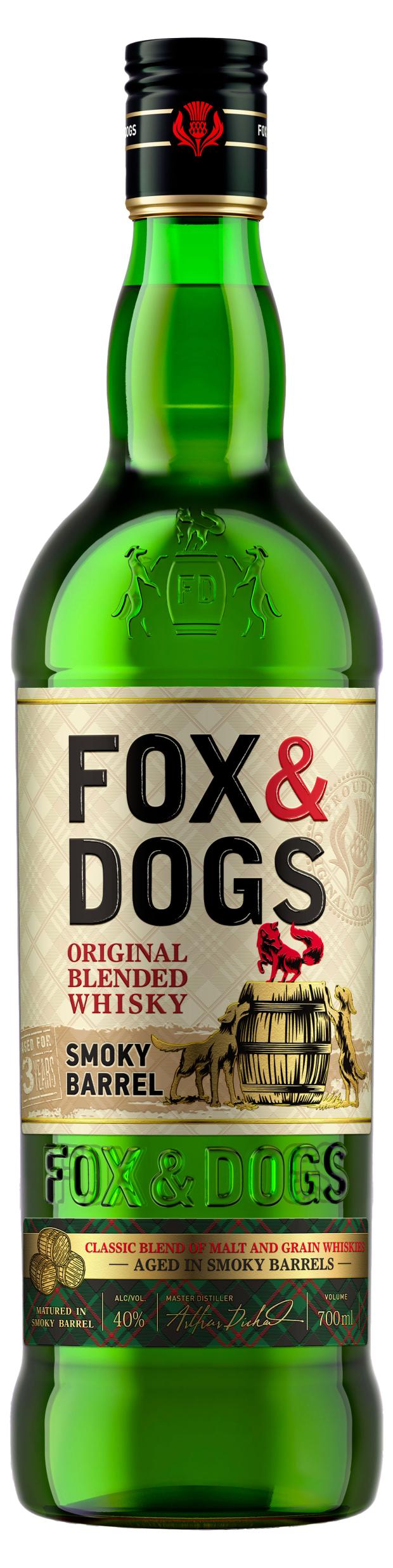 Алкоголь (самовывоз)  Ашан Виски Fox&Dogs Smoky Barrel Россия, 0,7 л