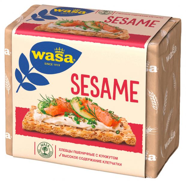 

Хлебцы пшеничные Wasa Sesame с посыпкой из жареного кунжута, 200 г