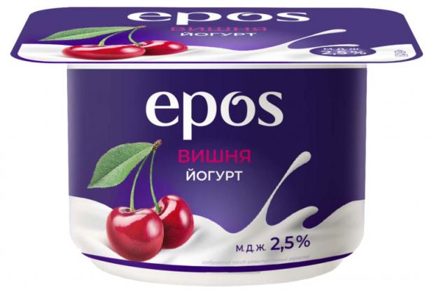 

Йогурт Epos с вишней 2,5% БЗМЖ, 120 г