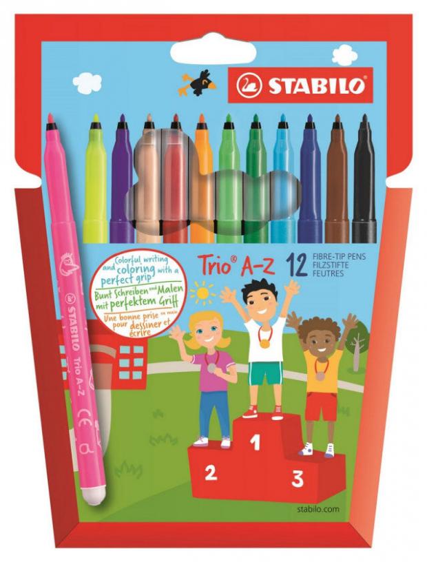 Фломастеры Stabilo Trio, 12 цветов