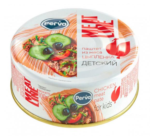 Паштет Perva Meat Line с мясом цыпленка, 100 г