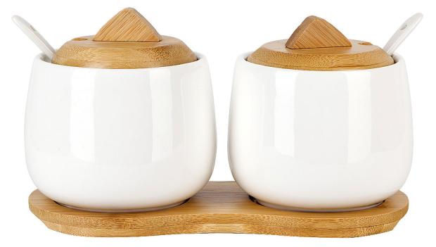 

Набор банок для сыпучих продуктов Nouvelle Home Naturel на подставке с ложками