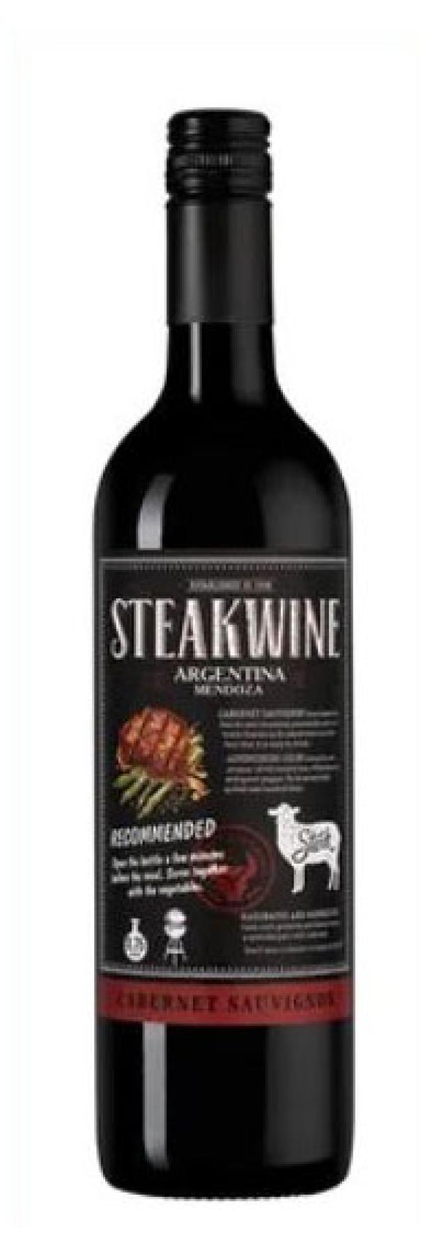 Вино Malbec STEAKWINE красное полусухое Аргентина, 0,75 л вино the grill master fan club chardonnay chenin белое полусухое аргентина 0 75 л