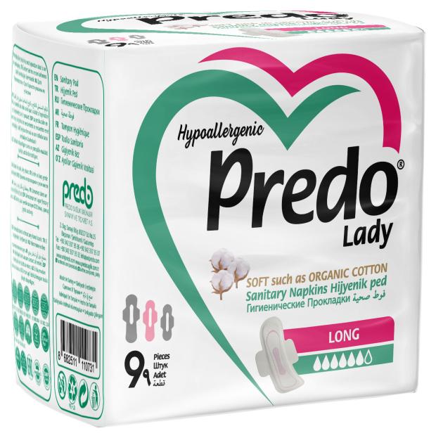 

Прокладки гигиенические Predo Lady Long, 9 шт