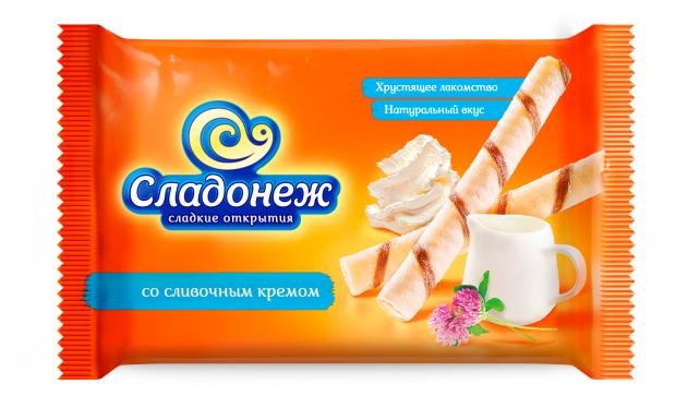 Трубочки Сладонеж вафельные со сливочным вкусом, 175 г