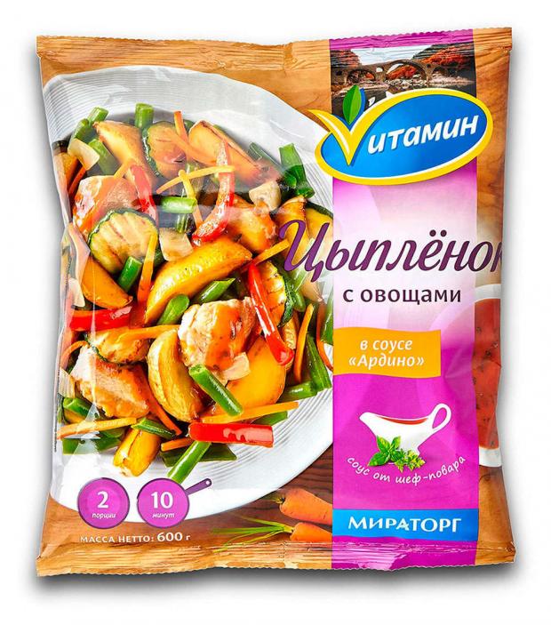 

Цыпленок с овощами «Мираторг» Vитамин в соусе Ардино, 600 г