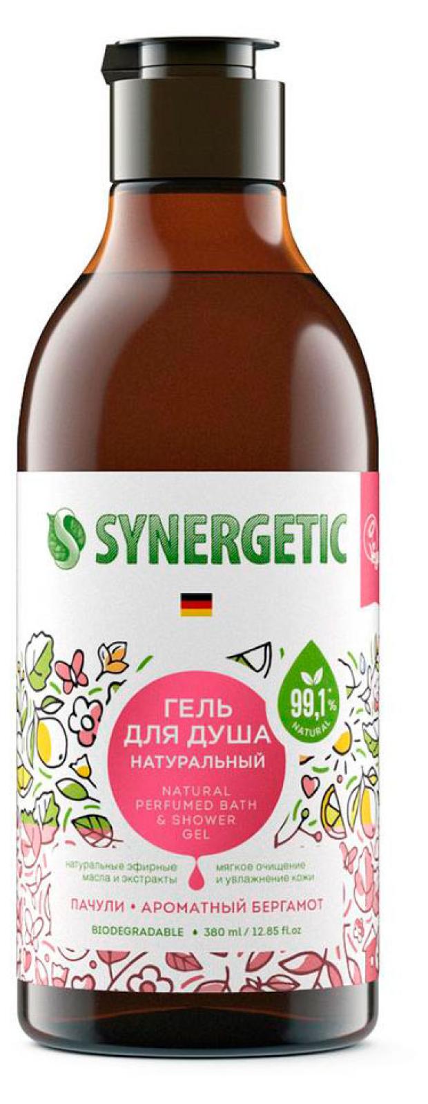 

Гель для душа Synergetic Пачули и ароматный бергамот натуральный, 380 мл