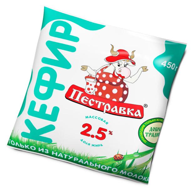 Кефир Пестравка 2,5% БЗМЖ, 450 мл