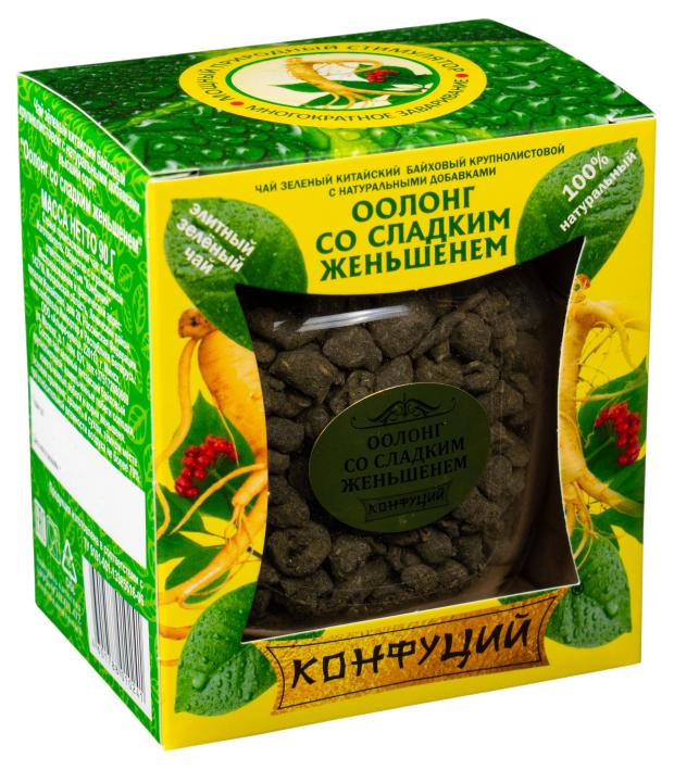 

Чай зеленый Конфуций Оолонг со сладким женьшенем, 90 г