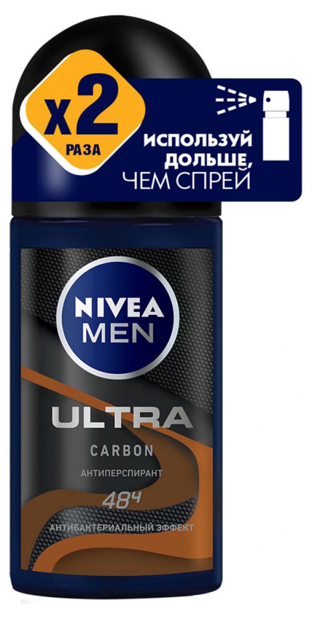 Антиперсперант шариковый мужской Nivea Ultra Carbon, 50 мл