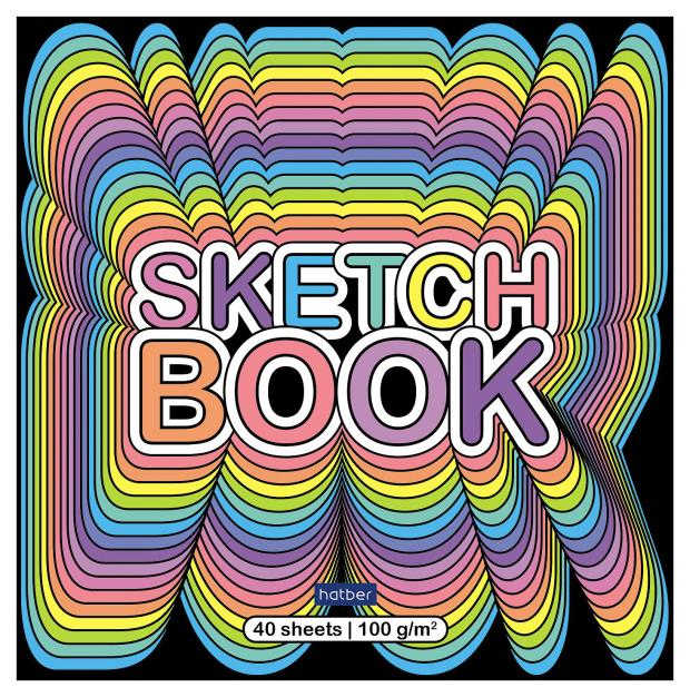 

Блокнот Hatber Sketchbook Спектр, 22х22 см, 40 л