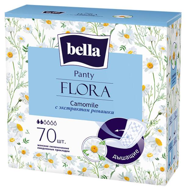 

Прокладки ежедневные Bella Panty Flora с растительным экстрактом ромашки, 70 шт